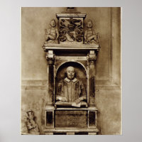 Busto de William Shakespeare (1564-1616) y inscri