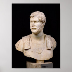 Póster Busto del emperador Hadrian encontrado en Creta