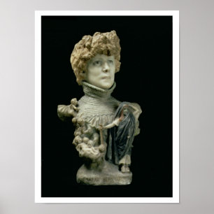 Póster Busto del retrato de Sarah Bernhardt (1844-1923)