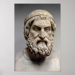 Póster Busto del retrato de Sophocles