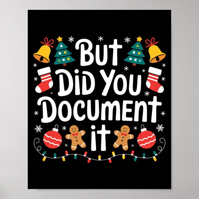 Póster But Did You Doent It Funny Office Christmas Ugly S (Frente)
