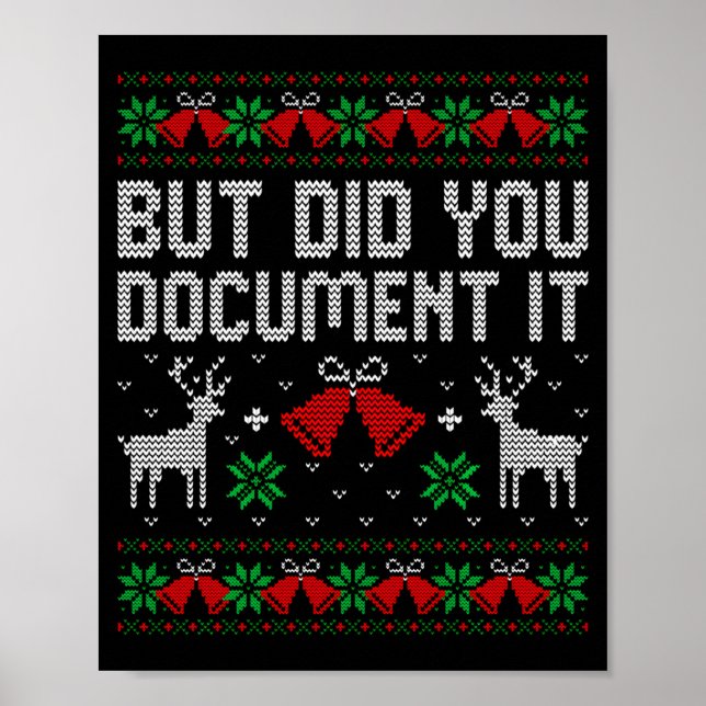 Póster But Did You Doent It Funny Office Christmas Ugly S (Frente)