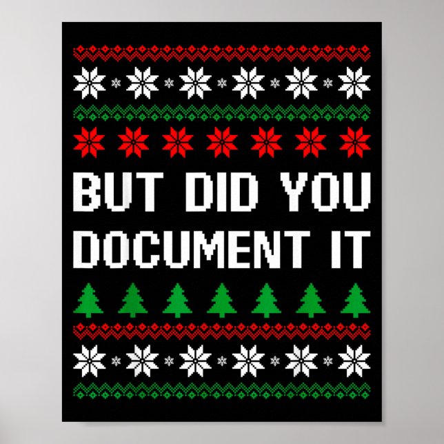 Póster But Did You Doent It Funny Office Ugly Christmas S (Frente)