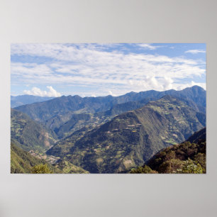 Póster Bután montañas orientales pacíficas - Himalaya