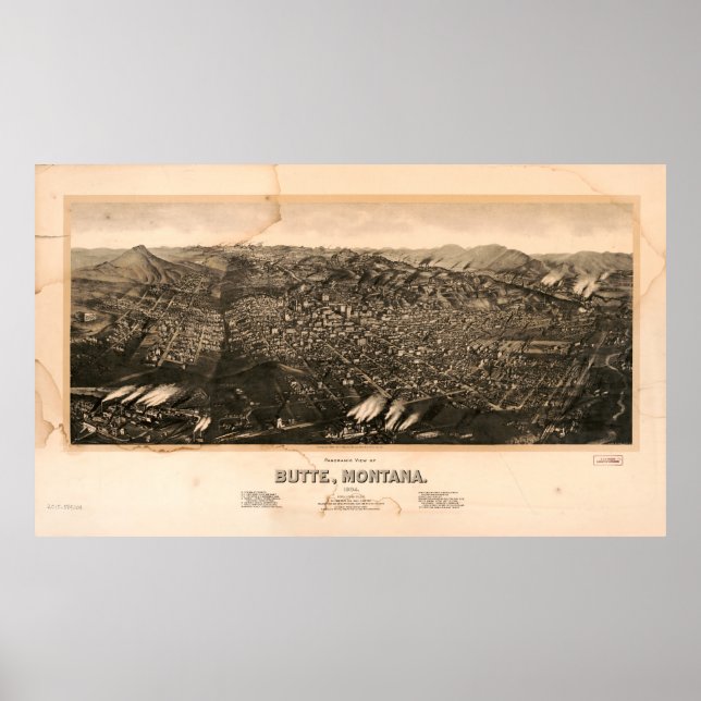 Póster Butte, Montana (1904) (Frente)