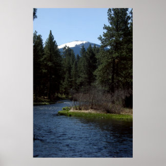 Póster Butte negro sobre el Metolius