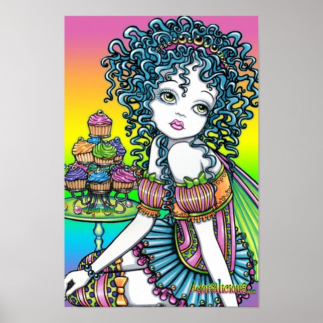 Póster "Buttercup" Romantic Cup Cake Fairy Art Poster (Frente)