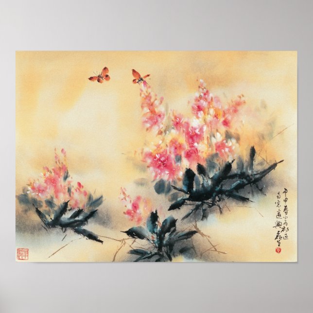 Póster Butterflies in Spring Poster (Frente)