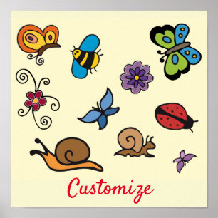 Póster Butterflies Snails Insect Thunder_Cove