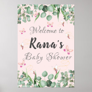 Póster Butterfly Fairy Welcome Sign