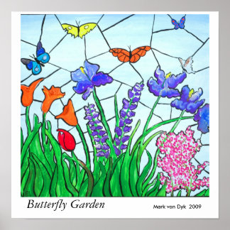Póster Butterfly Garden