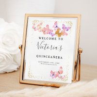 Butterfly Skies Coral Gold Butterflies Welcome