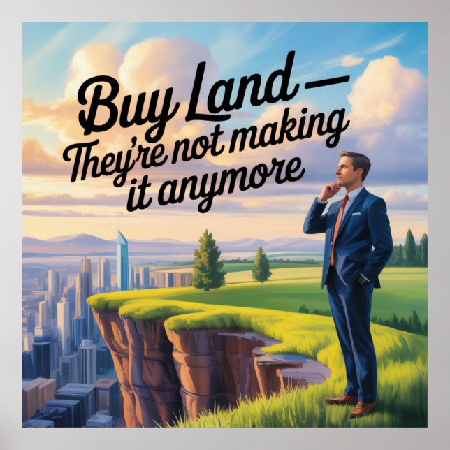 Póster Buy Land - They’re Not Making It Anymore (Frente)