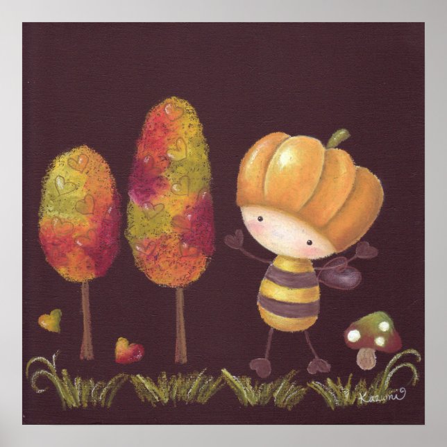 Póster Buz-buz toma un Poster del Paseo de Otoño (Frente)