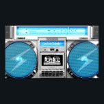 Póster Buzón azul<br><div class="desc">Hola,  este diseño representa un boombox azul y silenciado,  muy antiguo colegio y swagg,  este diseño divertido y muy fresco está hecho para ti!</div>