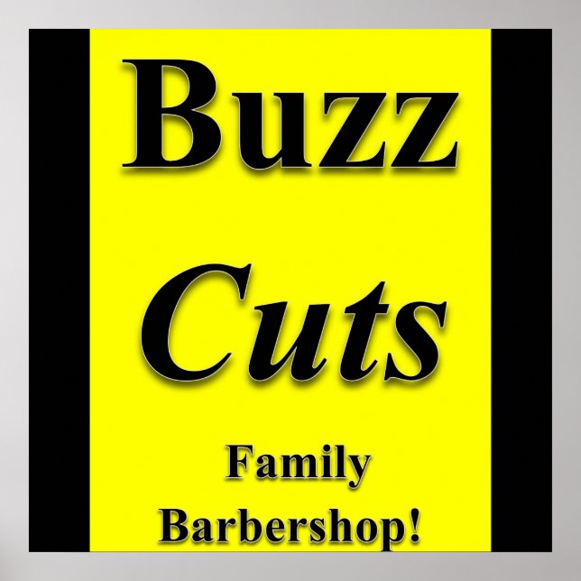 Póster Buzz Cuts Poster de Barbershop Familia Matte (Frente)