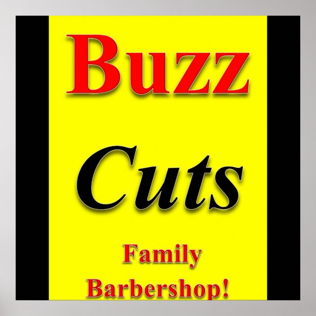 Póster Buzz Cuts Poster de Barbershop Familia Matte (Frente)