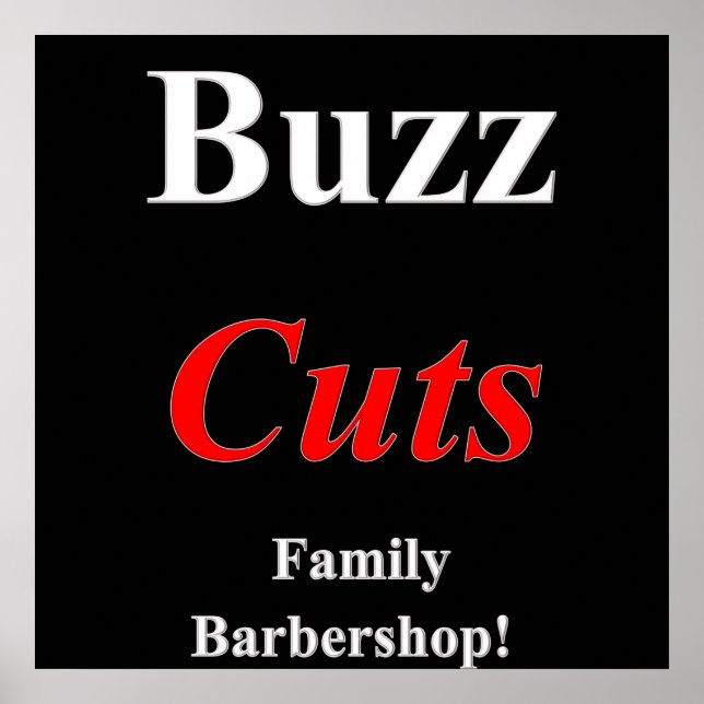 Póster Buzz Cuts Poster de Barbershop Familia Matte (Frente)