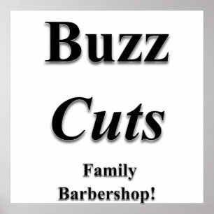 Póster Buzz Cuts Poster de Barbershop Familia Matte