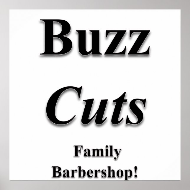 Póster Buzz Cuts Poster de Barbershop Familia Matte (Frente)