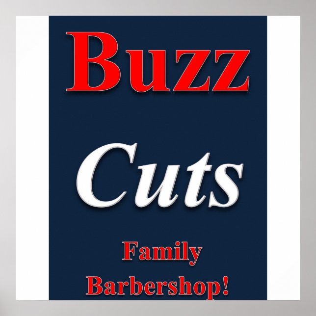 Póster Buzz Cuts Poster de Barbershop Familia Matte (Frente)