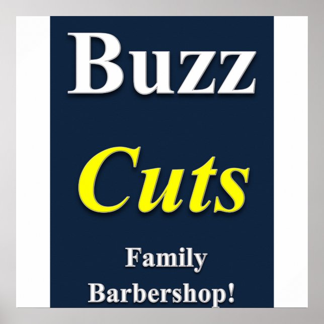 Póster Buzz Cuts Poster de Barbershop Familia Matte (Frente)