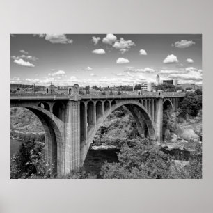 PÓSTER BW MONROE STREET BRIDGE