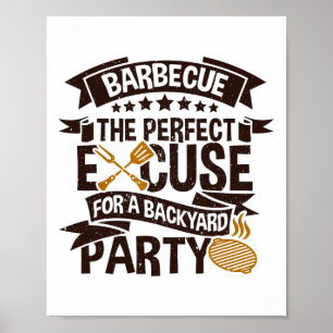 Póster Byrbecue La Excusa Perfecta Para Un Fiesta De Byck