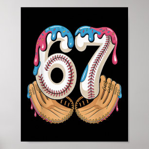 Póster Bysebyll 67 - Goteo de helado 67 Meme Jugador dive