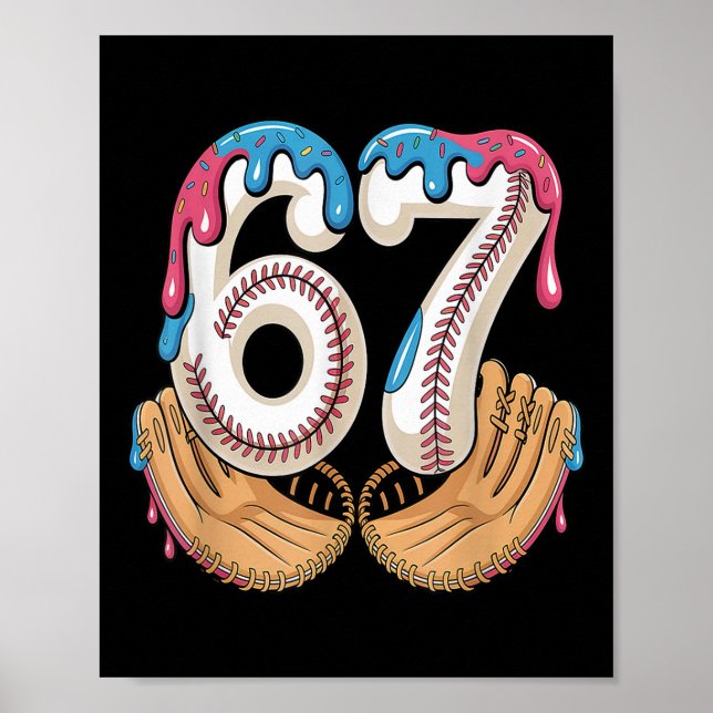 Póster Bysebyll 67 - Ice Cream Drip 67 Meme Funny Player  (Frente)