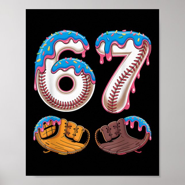 Póster Bysebyll 67 - Ice Cream Drip 67 Meme Funny Player  (Frente)