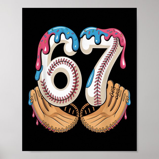 Póster Bysebyll 67 - Ice Cream Drip 67 Meme Funny Player  (Frente)