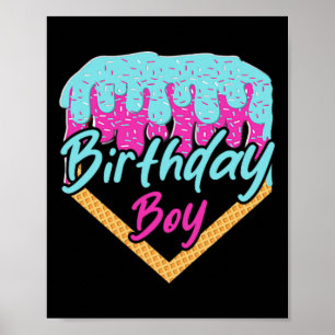 Póster Bysebyll 8 años helado goteo 8 cumpleaños Bo