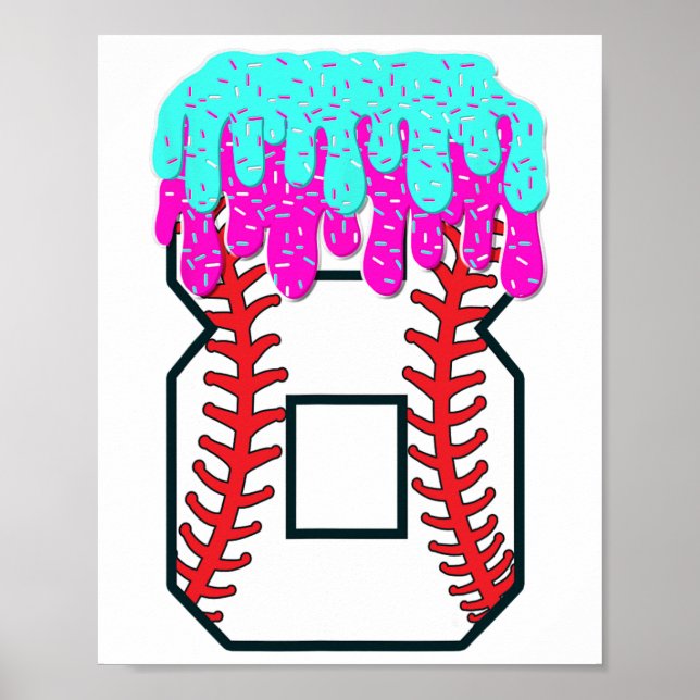 Póster Bysebyll Drip 8 años 8º cumpleaños Jersey N (Frente)