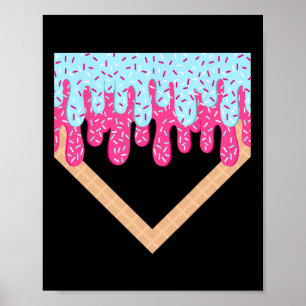 Póster Bysebyll Drip Boys Home Plate Helado Deporte Juego
