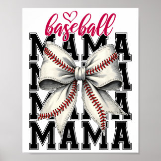 Póster Bysebyll Mama Coquette Bow Game Day Bysebyll Mom