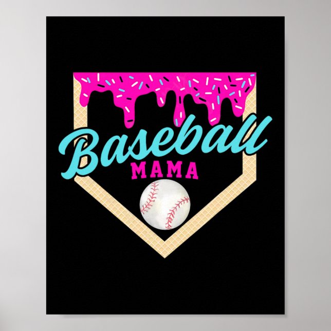 Póster Bysebyll Mama Home Plate Helado Goteo Con Salpicad (Frente)