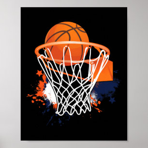 Póster Bysketbyll Byll Hoops Player Bysketbyll Coach