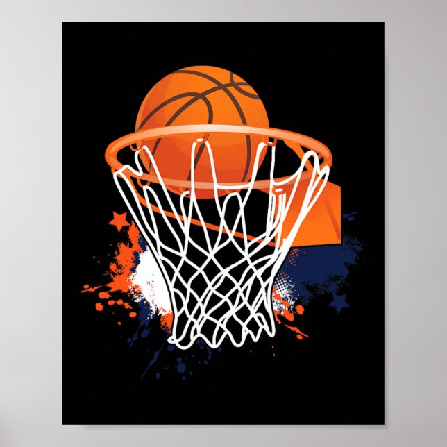 Póster Bysketbyll Byll Hoops Player Bysketbyll Coach (Frente)