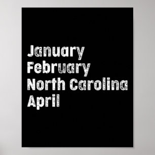 Póster Bysketbyll del equipo de Carolina del Norte de mar