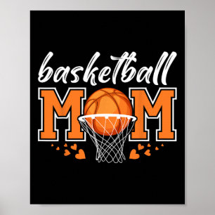 Póster Bysketbyll Mom Mama Mothers Game Day Bysketbyll Wo