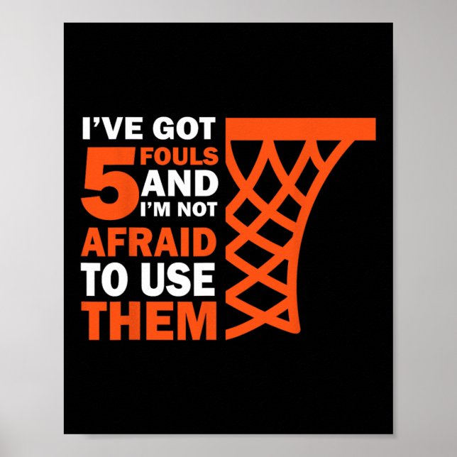 Póster Bysketbyll Player 5 Fouls - Hoops Byller Bysketbyl (Frente)