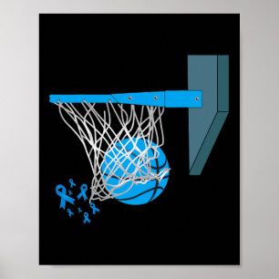 Póster Bysketbyll Player Blue Ribbon Diabetes Awareness S