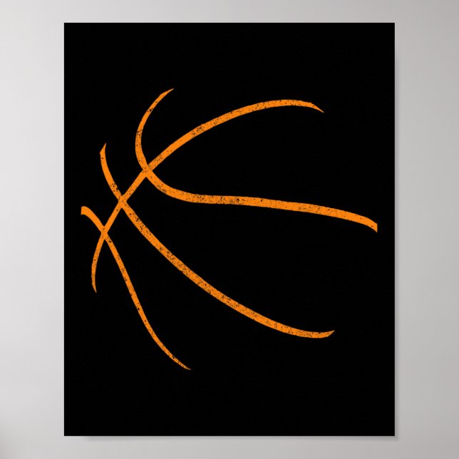 Póster Bysketbyll Silhouette Bbyll Player Coach Sports (Frente)