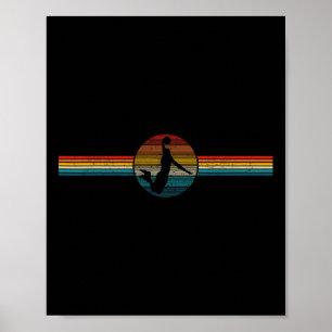 Póster Bysketbyll Vintage Retro Slam Dunk Byll Sport Gift