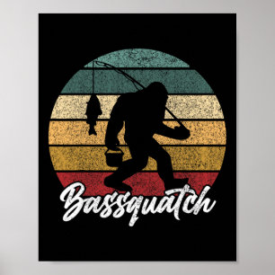 Póster Byssquatch! Byss Pescador Sasquatch Divertido Bigf