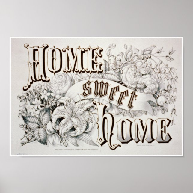 Póster c1874 "Hogar dulce" RePro Print (Frente)