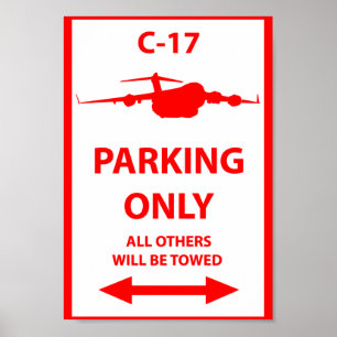 Póster C-17 que parquea solamente el Rótulo