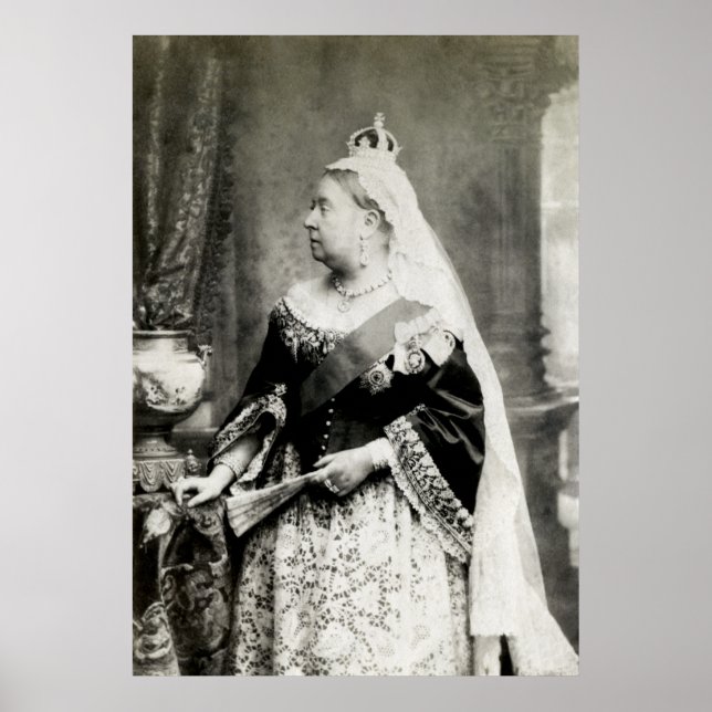 Póster C. 1890 Reina Victoria de Inglaterra (Frente)
