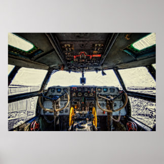 Póster C-46 Cockpit